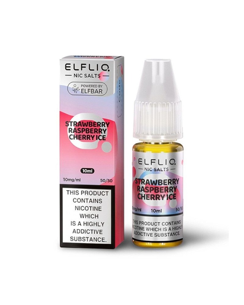 Strawberry Raspberry Cherry Ice Elfliq Nic Salt 10ml | 4 for £12