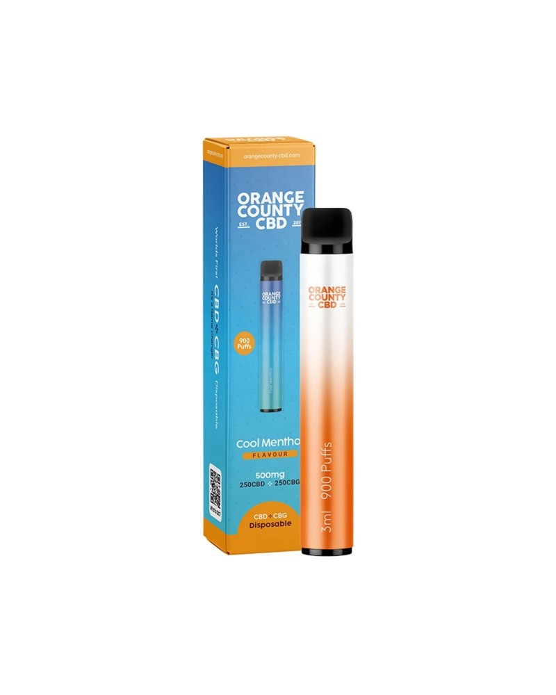 Cool Menthol 2ml CBD/CBG - (500mg) Disposable by Orange County CBD