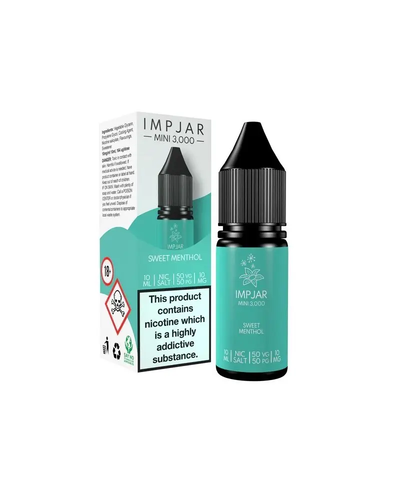Sweet Menthol Disposable inspired Nic Salts by imp jar 10mg & 20mg