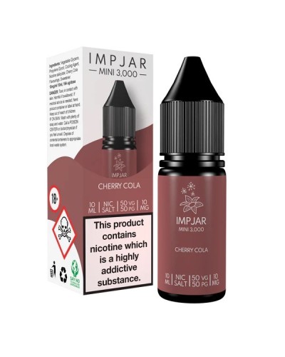 Cherry Cola Disposable inspired Nic Salts by imp jar 10mg & 20mg